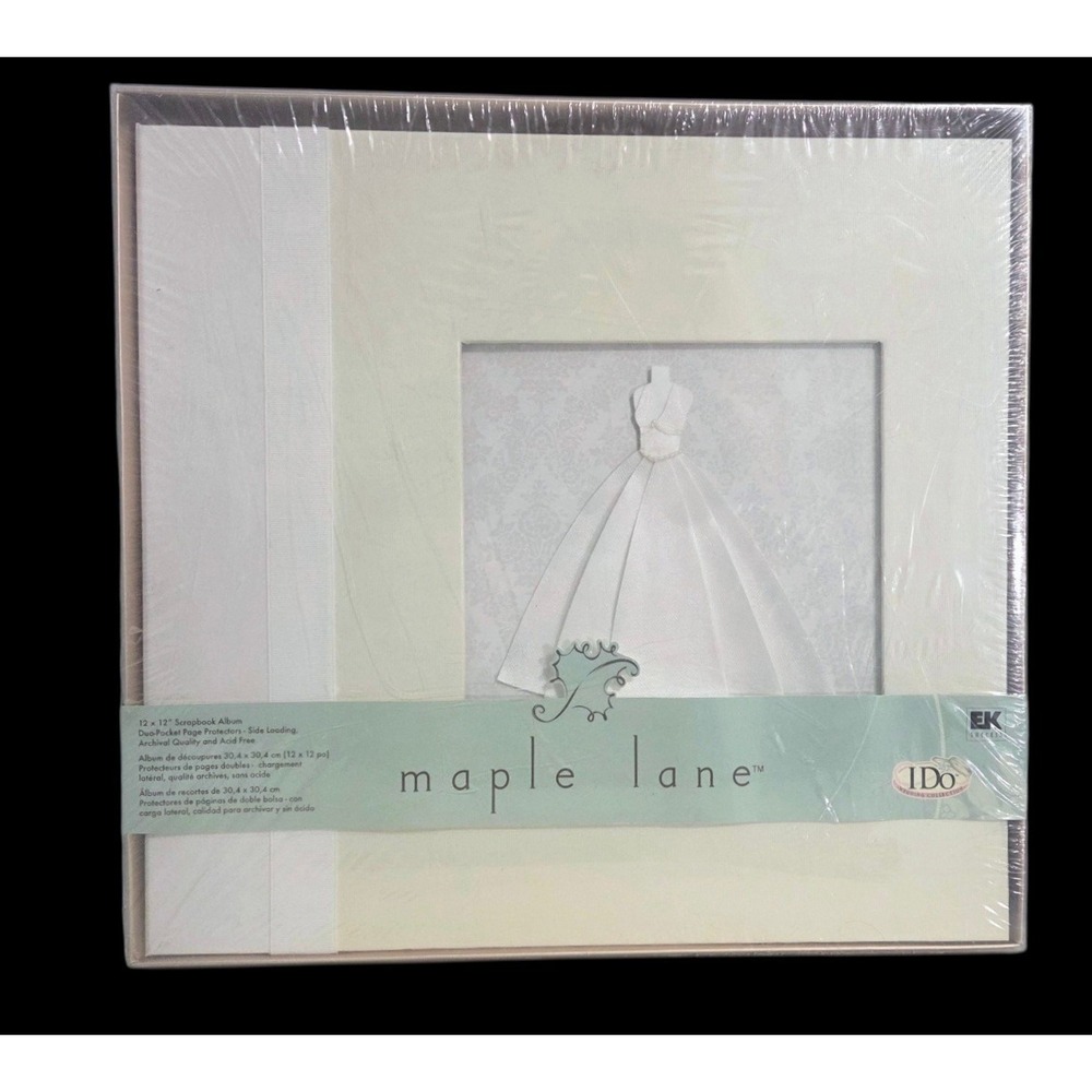 Maple Lane EK Success I Do 12x12 Dressed In‎ White Wedding Dress SCRAPBOOK Album